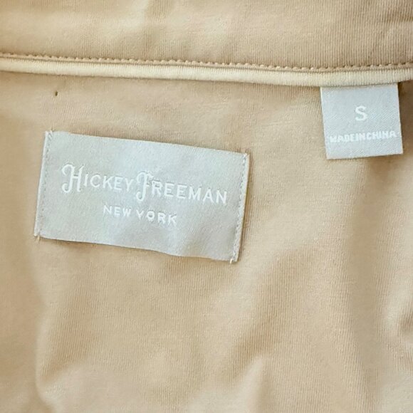 NWT Hickey Freeman Mens Classic Fit Long Sleeve Button-Up Taupe Shirt Size Small - Picture 8 of 11